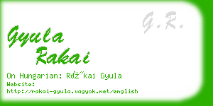 gyula rakai business card